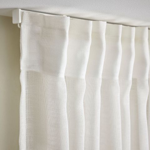 Комплект штор IKEA HALLEBRACKA (ХАЛЛЕБРАКА), Белый, 145x250 см, 2 шт