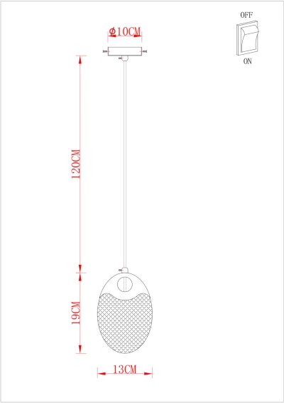 Подвесной светильник Arte Lamp VITORIA A2095SP-1GO, 1хLED