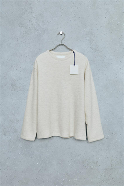 ZARA STORIESZ — ОДНОТОННЫЙ ЛОНГСЛИВ INTERLOCK, ЭКРЮ/БЕЖЕВЫЙ