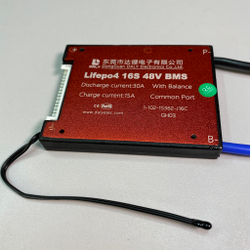 Плата LiFePo4 BMS daly 16s48v 30A с термодатчиком
