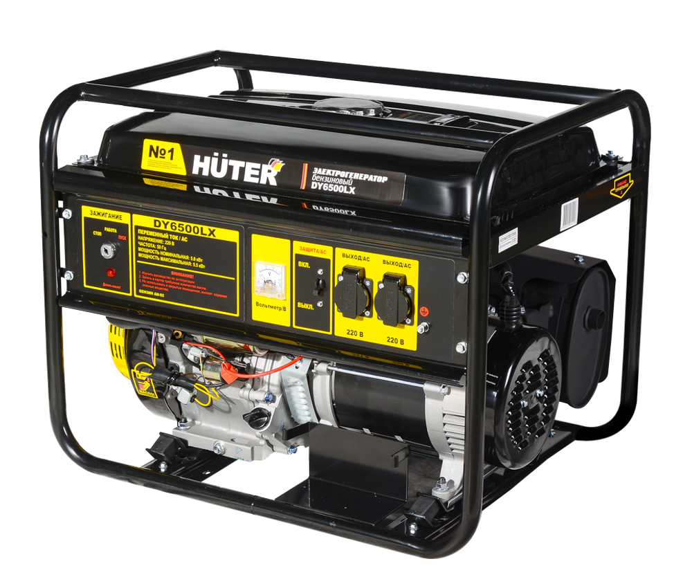 Портативный бензогенератор HUTER DY6500LX - [5 кВт / 220V] эл. старт