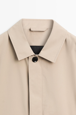 Massimo Dutti Легкое длинное тренч-пальто, песочный