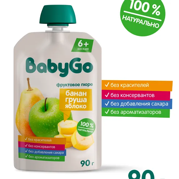 Пюре BabyGo Фруктовый салатик с 6 мес 90 г