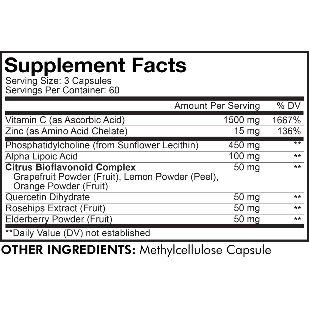 Liposomal Vitamin C + 1500 мг 180 капсул CodeAge