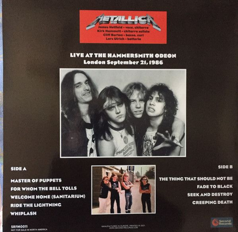 Metallica — Live At The Hammersmith Odeon (LP)