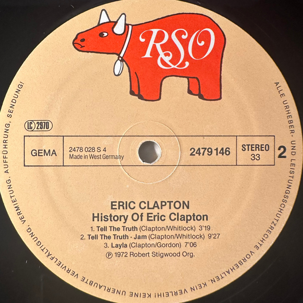 Eric Clapton ‎– The History Of Eric Clapton 2LP (Германия)