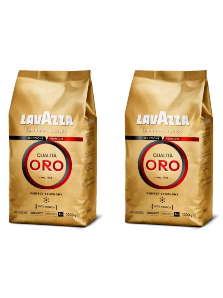 Кофе в зернах Lavazza Qualita Oro, 1 кг, 2 шт