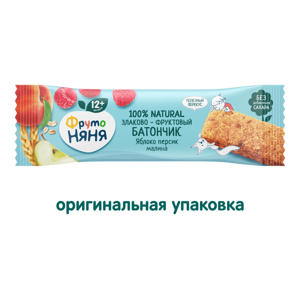 Фрутоняня батончик яблок-перс-малина 25г