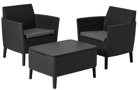 Allibert Комплект мебели Салемо балкон (Salemo balcony set) графит