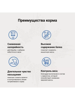 WEIGHT MANAGEMENT для кошек при избыточном весе 1,4кг