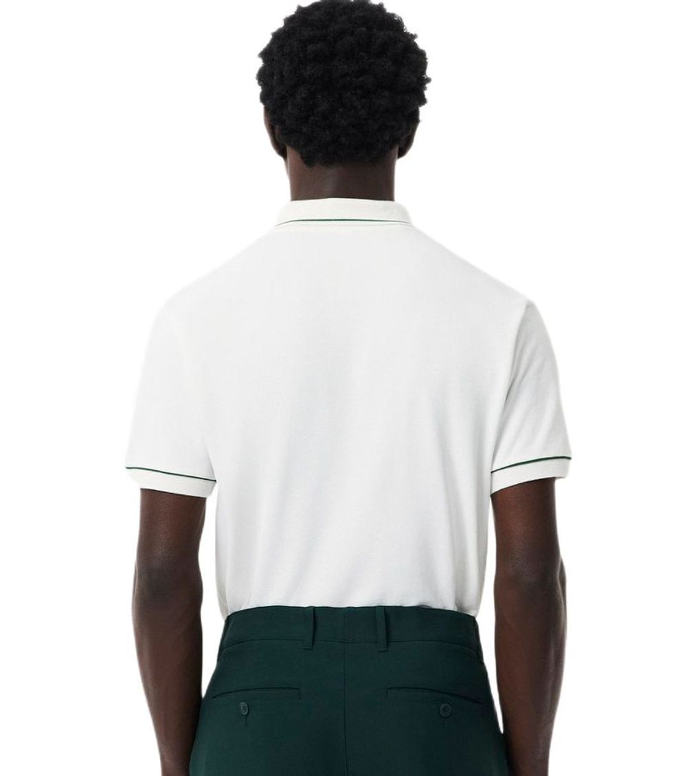 Мужское теннисное поло Lacoste Heat Regulating Mini Piqu_ Golf - white