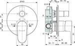 Встраиваемый смеситель для ванны/душа Ideal Standard CERAFINE O A7193XG