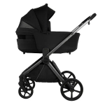 Коляска 2 в 1 Pituso Teffy, Caviar Black шасси Graphite
