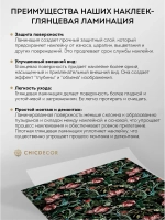 Наклейка интерьерная на холодильник Цветы на темном фоне