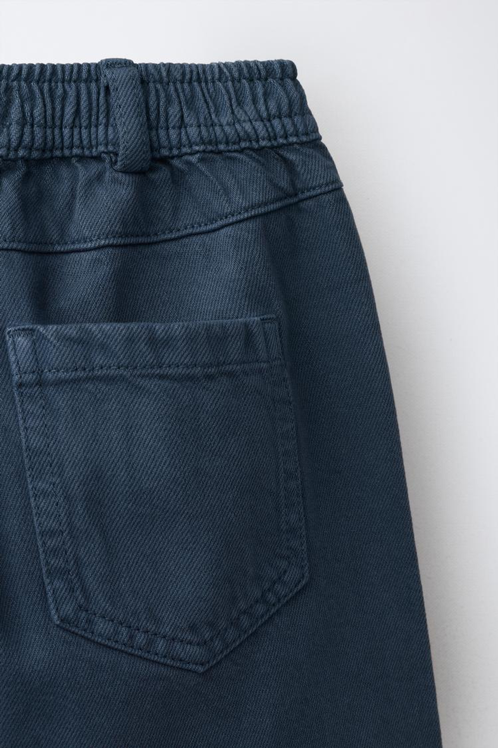 ZARA БРЮКИ BAGGY ИЗ ТВИЛА, МОРСКОЙ СИНИЙ