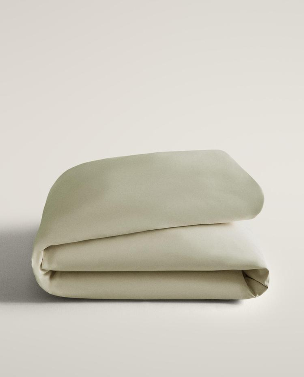 ZARA HOME САТИНОВЫЙ ПОДОДЕЯЛЬНИК, ЗЕЛЕНЫЙ