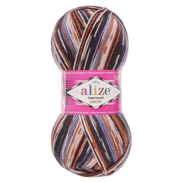 Пряжа Alize (Ализе) Superwash Comfort Socks / уп.5 мот. по 100 г, 420 м, 7840, 549365-74