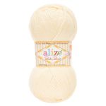 Пряжа Alize (Ализе) Baby Best / уп.5 мот. по 100 г, 240м, 001 молочный A