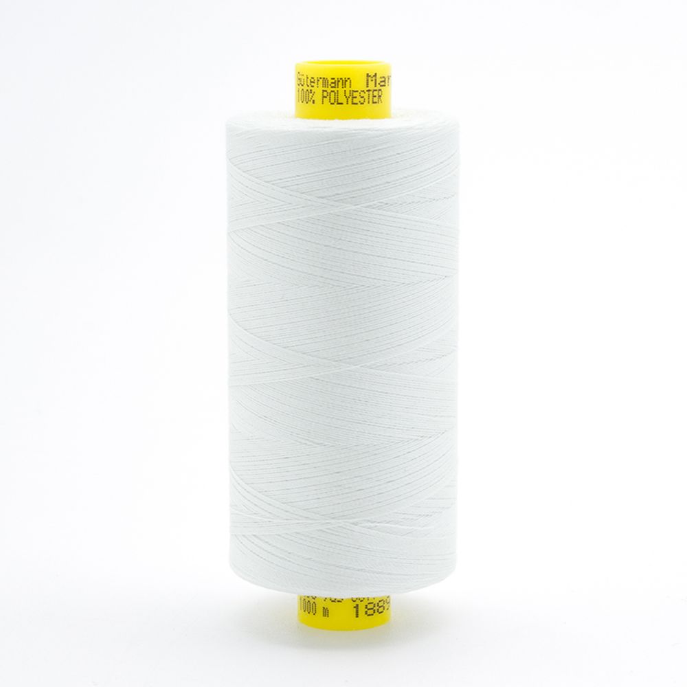 Нитка Gutermann Mara 120 (1000 метров), 1 кат., универсальная | 1889 серо-белый