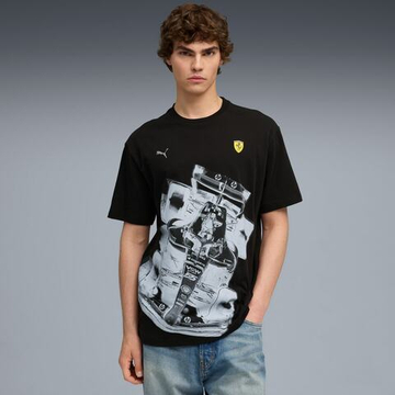 PUMA X SCUDERIA FERRARI МУЖСКАЯ ФУТБОЛКА PREMIUM, ЧЕРНЫЙ