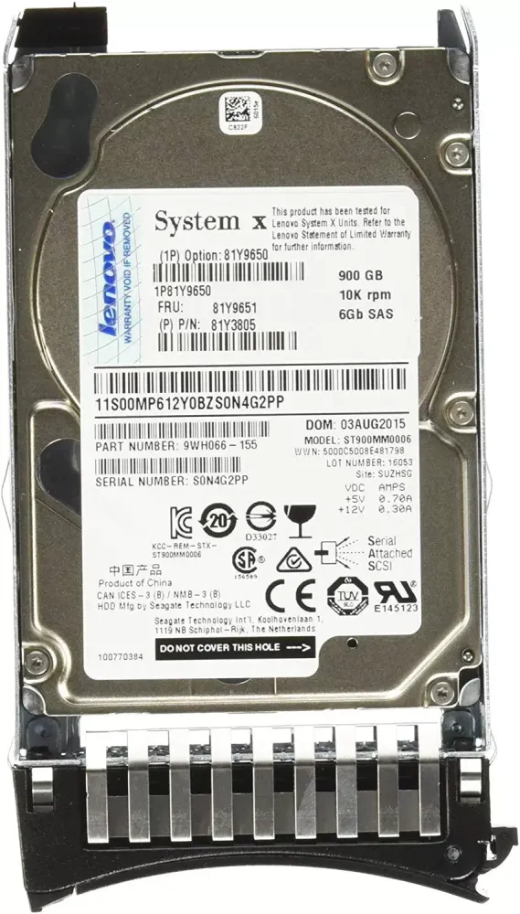 Жесткий диск IBM 2,5" 900Gb SAS Eserver xSeries 6G 81Y9650