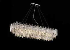 Люстра подвесная NewRgy NW076-L1200*W300*H290 RECTANGLE CHROME, 10×40 Вт, хромированная