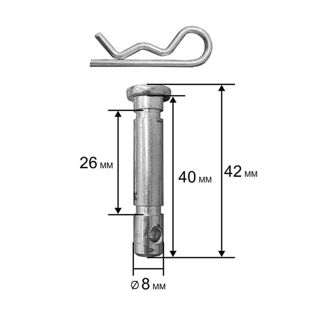 Срезные болты под шплинт 8x40 мм 4 штуки UNITED PARTS 90-1306