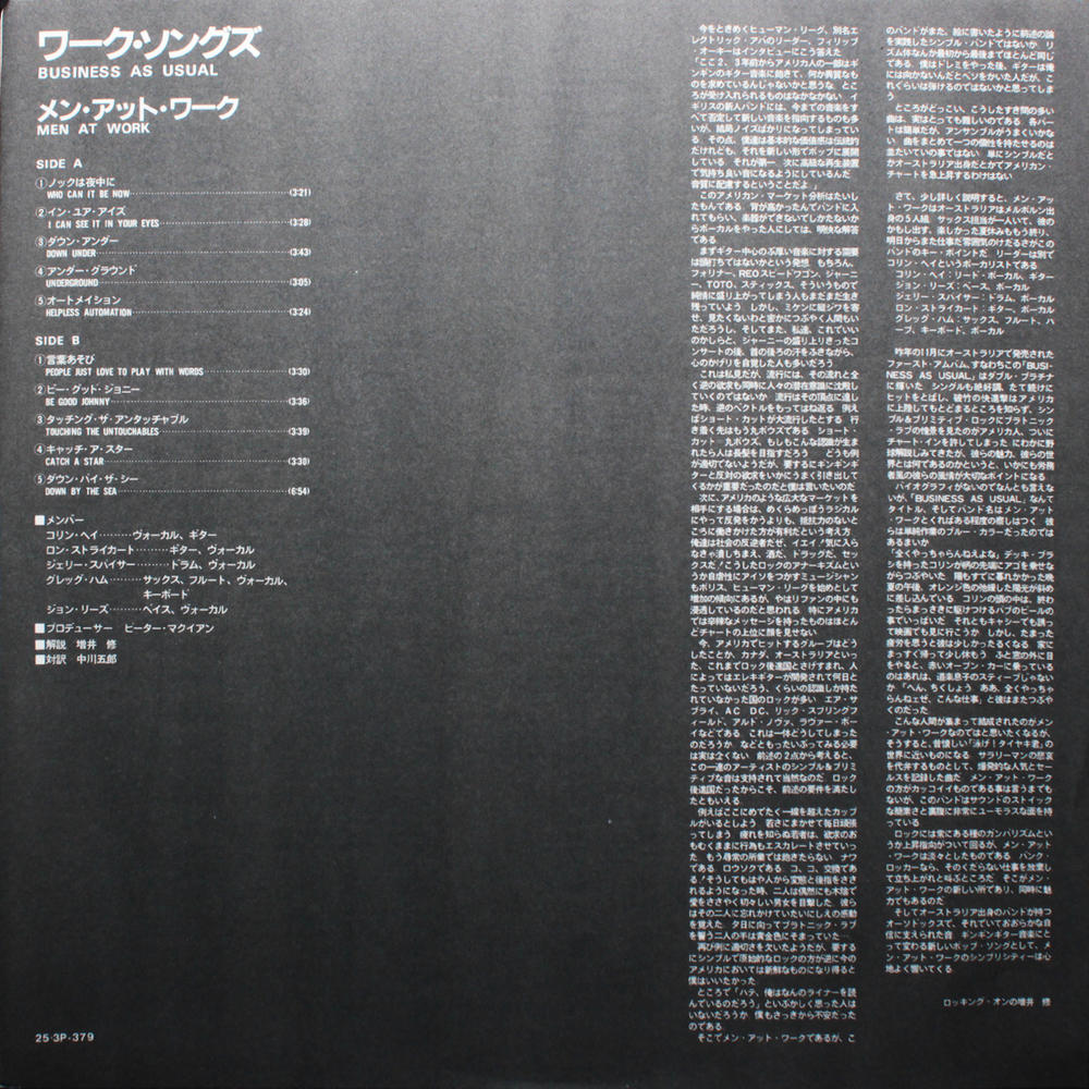 Men At Work / Business As Usual (LP)