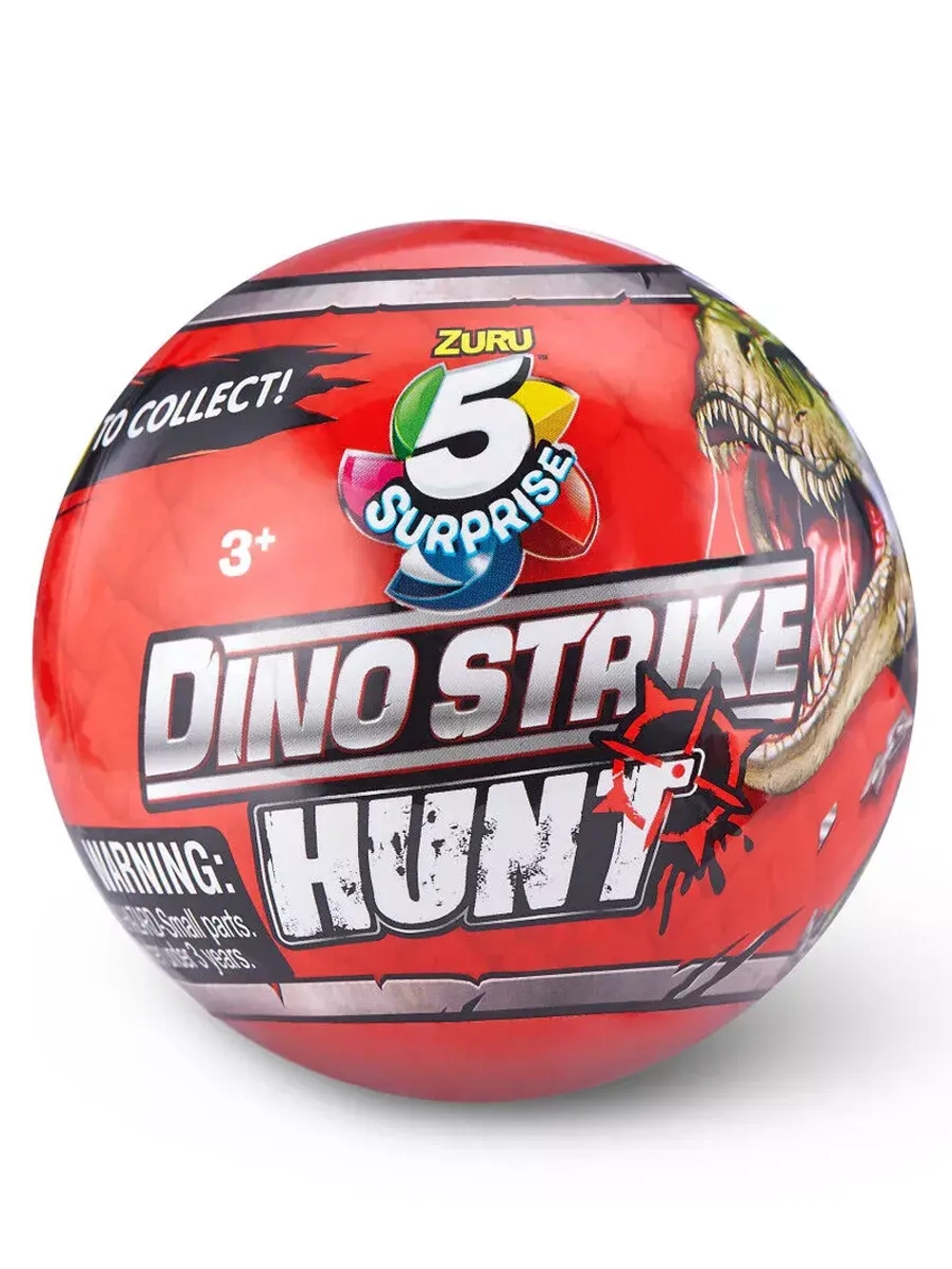 Шар Зуру 5 сюрпризов Dino Strike Hunt Series 3 динозавры