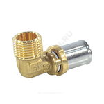 Угольник для МП/PE-X труб латунь пресс Дн 26х1"х90гр НР RM127 Giacomini RM127Y058