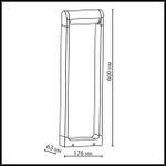 7117/12GL NATURE ODL25 667 светильник черный/металл IP65 LED 12W 909Лм 3000K 120° 220-240V TWINSET