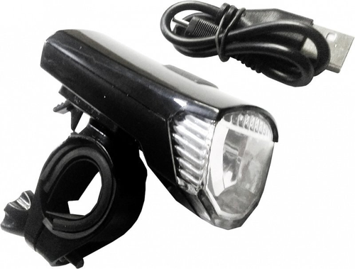 Фара передняя с подзарядкой, USB кабель, 1 CREE диод 3Вт, 2 реж. работы