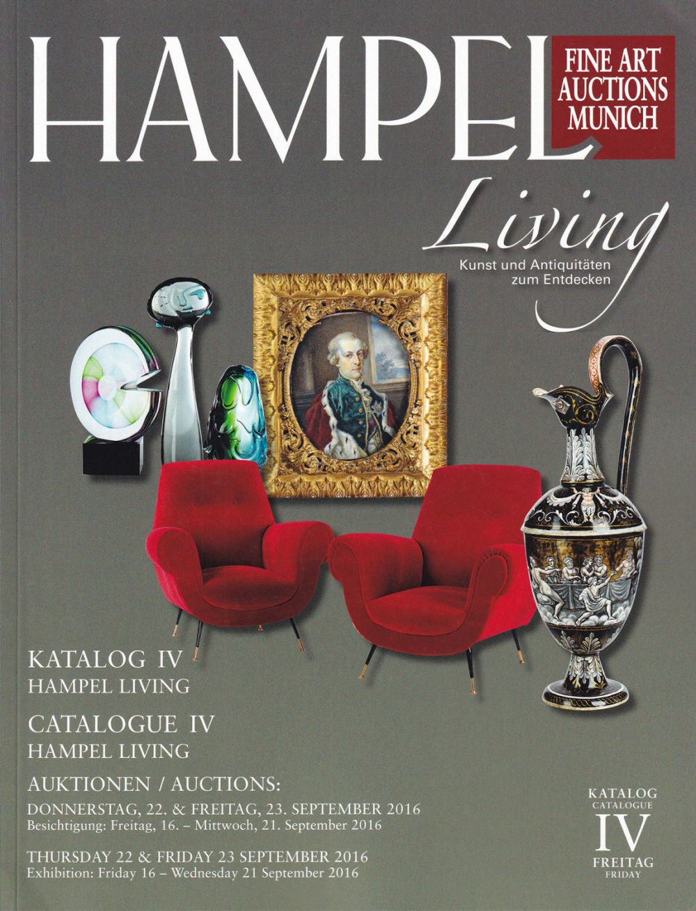 Каталог аукциона Hampel, Мюнхен, Искусство и антиквариат от 22-23 сентября 2016 года