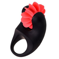 Чёрно-красное эрекционное виброкольцо 2,6см Erotist Toy Rechargeable Ring Mill