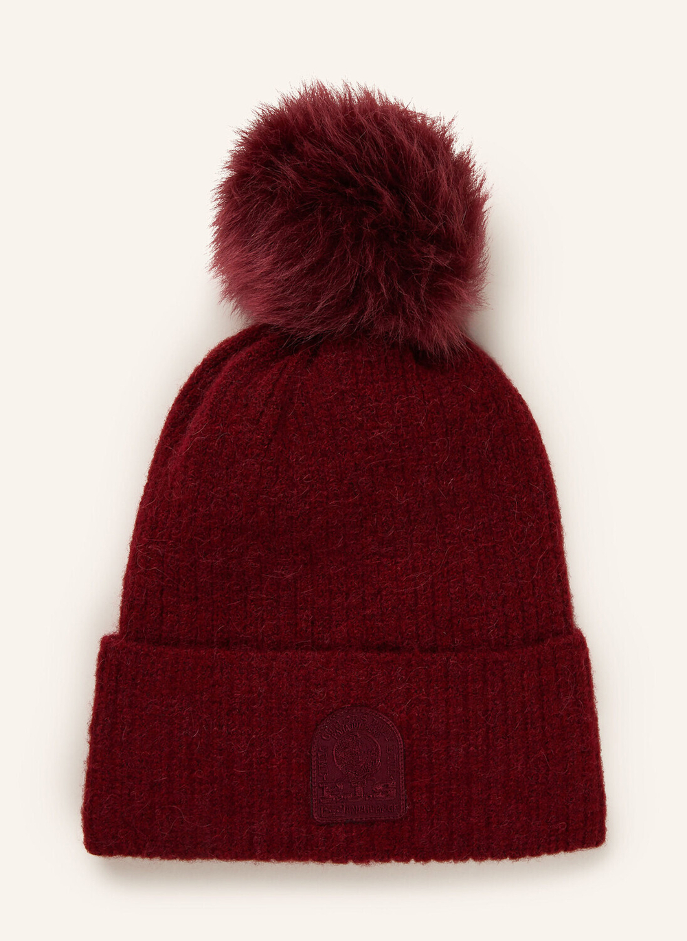 Шапка PARAJUMPERS POWER ALPACA POM POM HAT 355 бордовый
