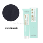 Bouticle Expert Color Hair Color Cream Профессиональный перманентный крем-краситель для волос цвет 1.0 чёрный, 100 мл