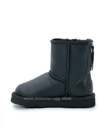 KIDS CLASSIC SHORT ZIP LEATHER black