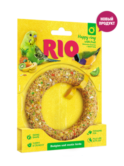 RIO (Рио) Веселое колечко. Лакомство-игрушка для волнистых попугайчиков и экзотов, 80 г