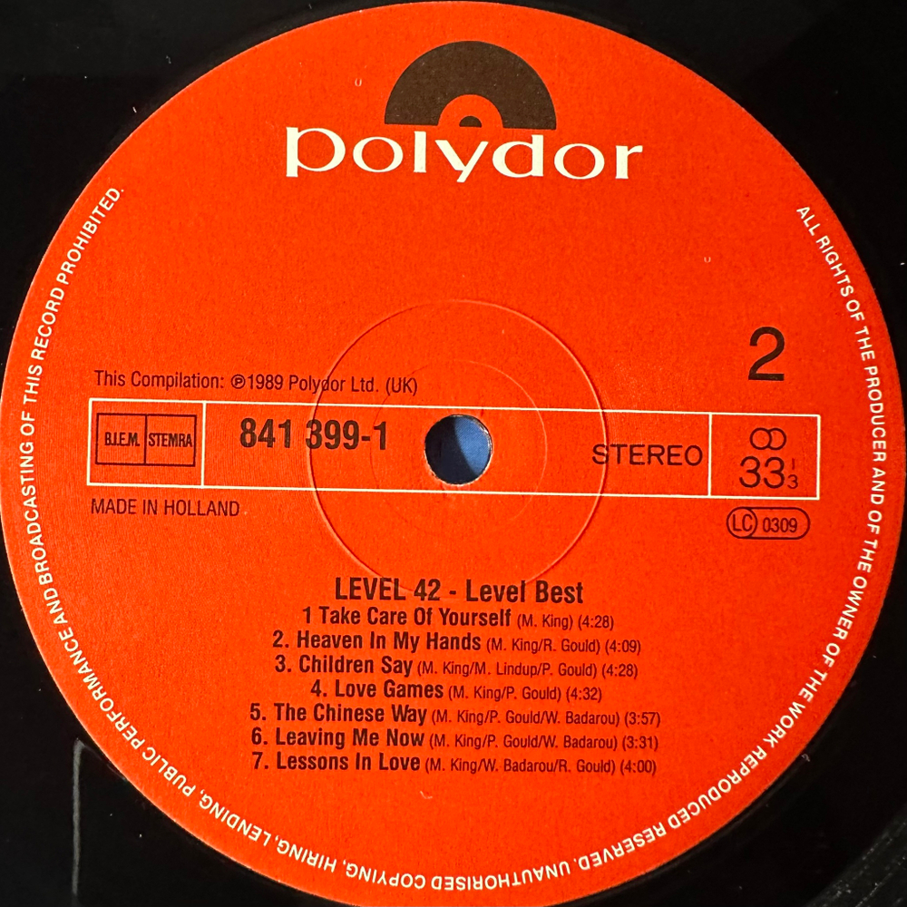 Level 42 ‎– Level Best (Голландия 1989г.)