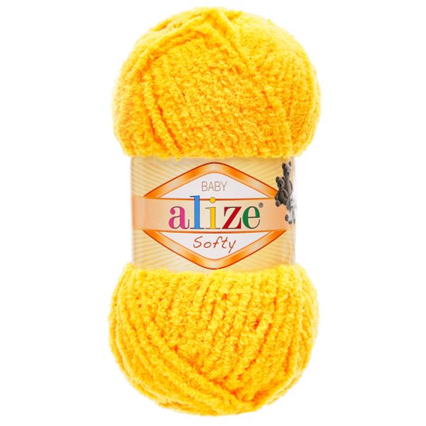 Пряжа Alize (Ализе) Softy / уп.5 мот. по 50 г, 115м, 216 желтый A