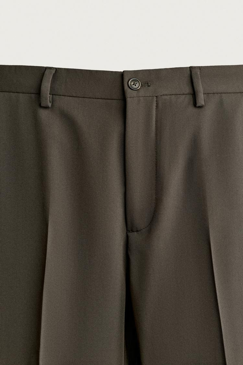 ZARA КОСТЮМНЫЕ БРЮКИ COMFORT, ШОКОЛАДНЫЙ