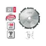 Пильный диск с зубьями PCD 165x2,4/1,6x20 Z=8 A=10 Woodwork 21.165.08