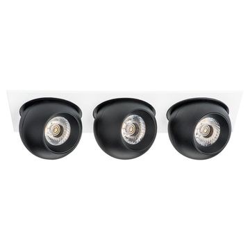 Комплект из светильников и рамки 3*LED 27W 3000K i536727272 белый/чёрный InteroBall Lightstar