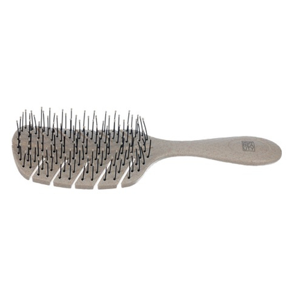 DBEF1-Beige Щетка Dewal Beauty серия "Eco-Friendly", продувная, с нейлоновым штифтом, форма листик ,