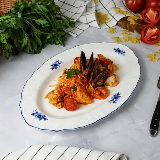 Блюдо овальное 35,2*22,4 см h2,5 см Blue Flower P.L. Proff Cuisine [1]