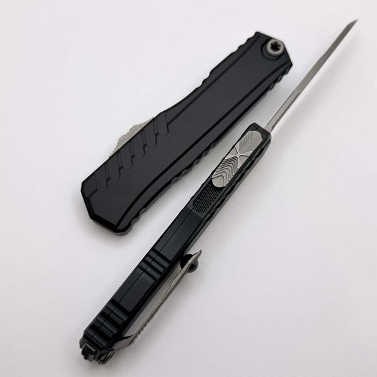 Нож фронтальный, автоматический Microtech Cypher II S/E Apocalyptic Standard - сталь М390МК, рукоять алюминий