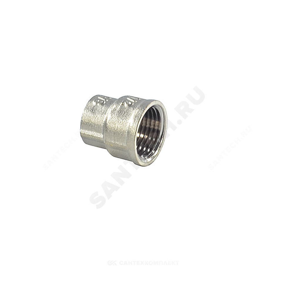 Муфта латунь никель переходная Ду 40х32 (1 1/2"х1 1/4") ВР/ВР SantechSystems