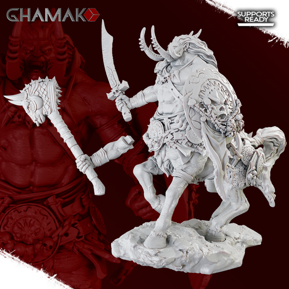 Grand Alliance Destruction Ogor Mawtribes Ogre Kingdoms Dragon Ogres Kragnos Дракоогр с молотом/мечом и щитом миниатюра для dnd, днд, pathfinder, фентези, Настольная игра, НРИ, Варгейм, РПГ