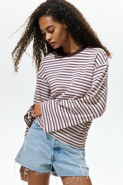 Хлопковый топ с длинными рукавами — свободный крой - H&M