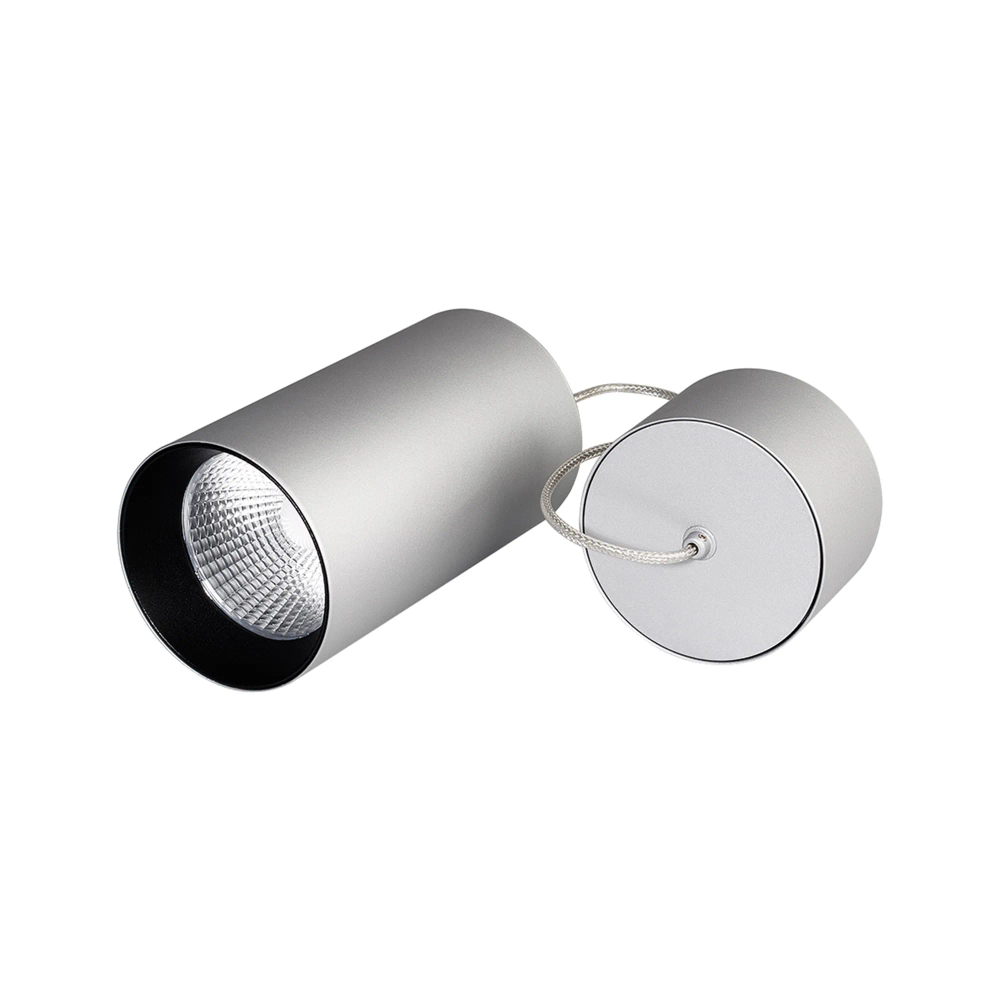 Светильник подвесной SP-POLO-R85-2-15W Day White 40deg (Silver, Black Ring) (Arlight, IP20 Металл, 3 года) 022966